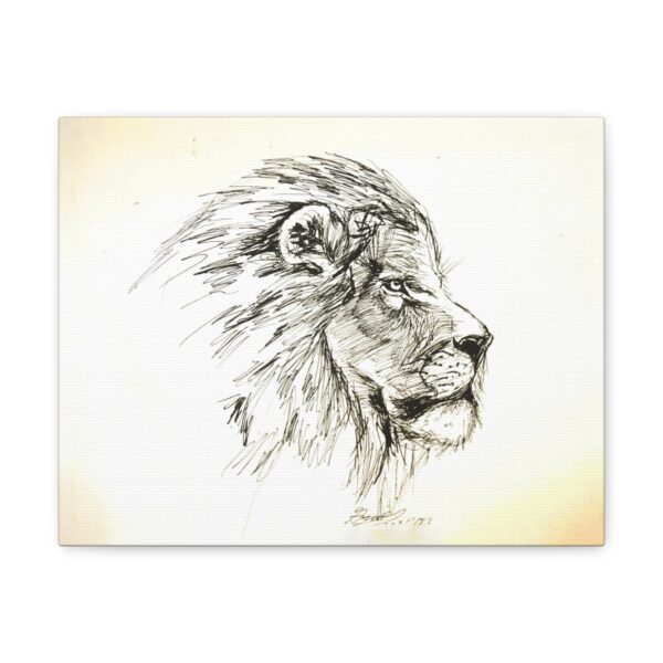 Lion Sketch Canvas Wall Art - Image 5