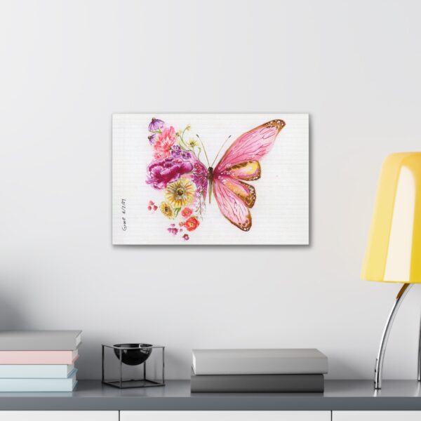 Butterfly Watercolor Canvas Wall Art - Image 4