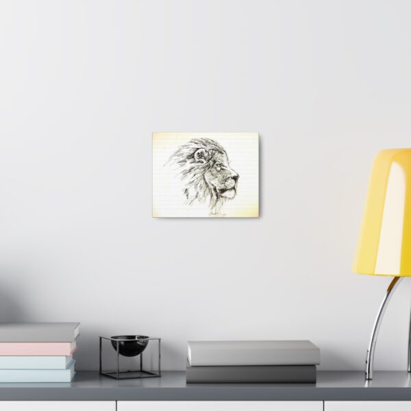 Lion Sketch Canvas Wall Art - Image 4