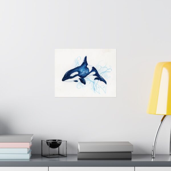 Orca Whale Watercolor Wall Art - Image 10