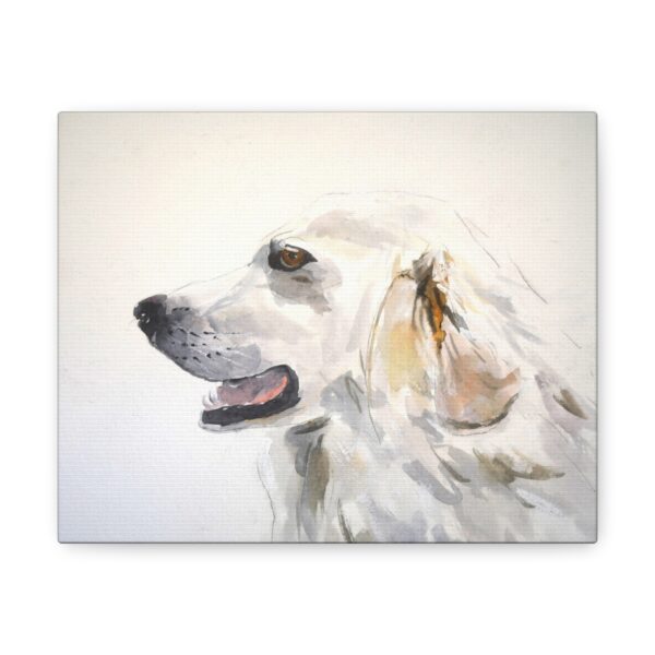 Great Pyrenees Watercolor Canvas Wall Art