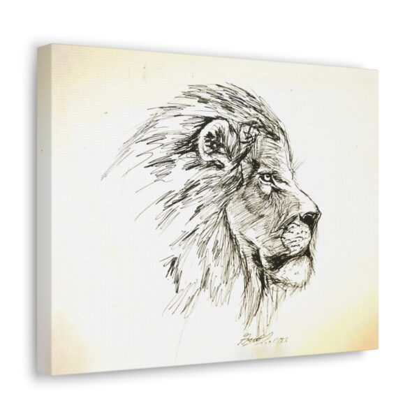 Lion Sketch Canvas Wall Art - Image 6