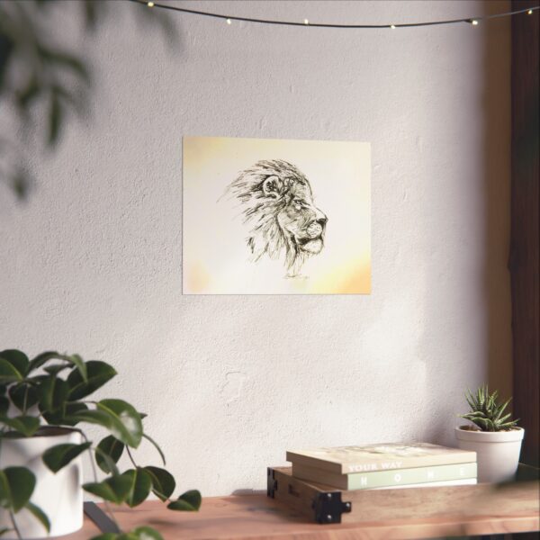 Lion Sketch Wall Art - Image 9