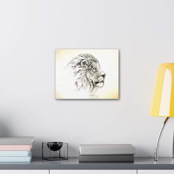 Lion Sketch Canvas Wall Art - Image 8