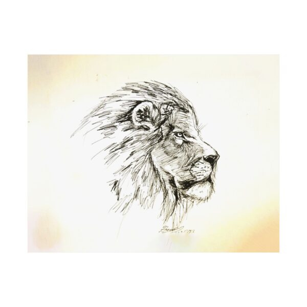 Lion Sketch Wall Art - Image 7