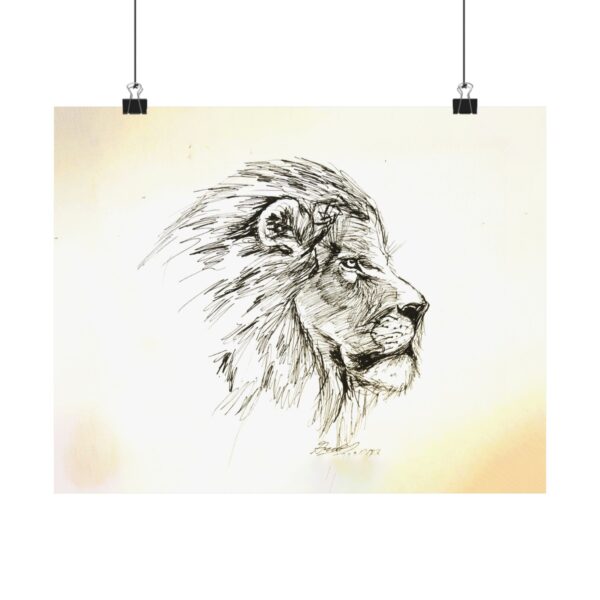 Lion Sketch Wall Art - Image 6