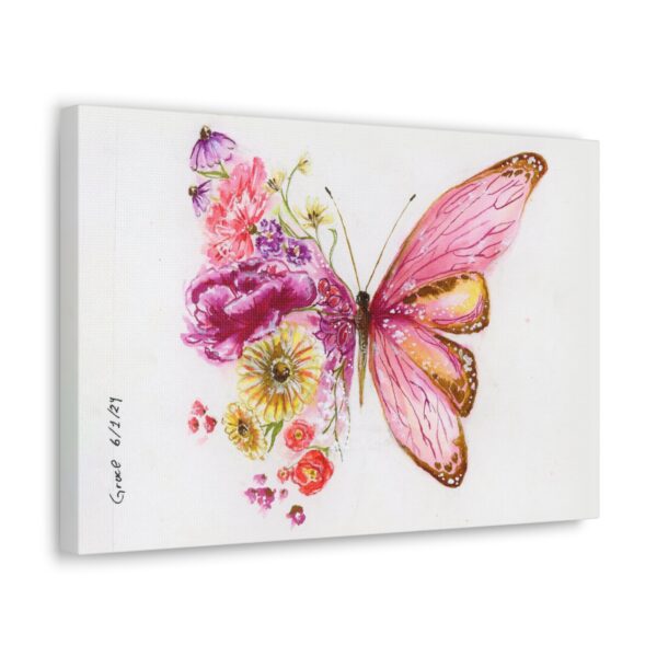 Butterfly Watercolor Canvas Wall Art - Image 2